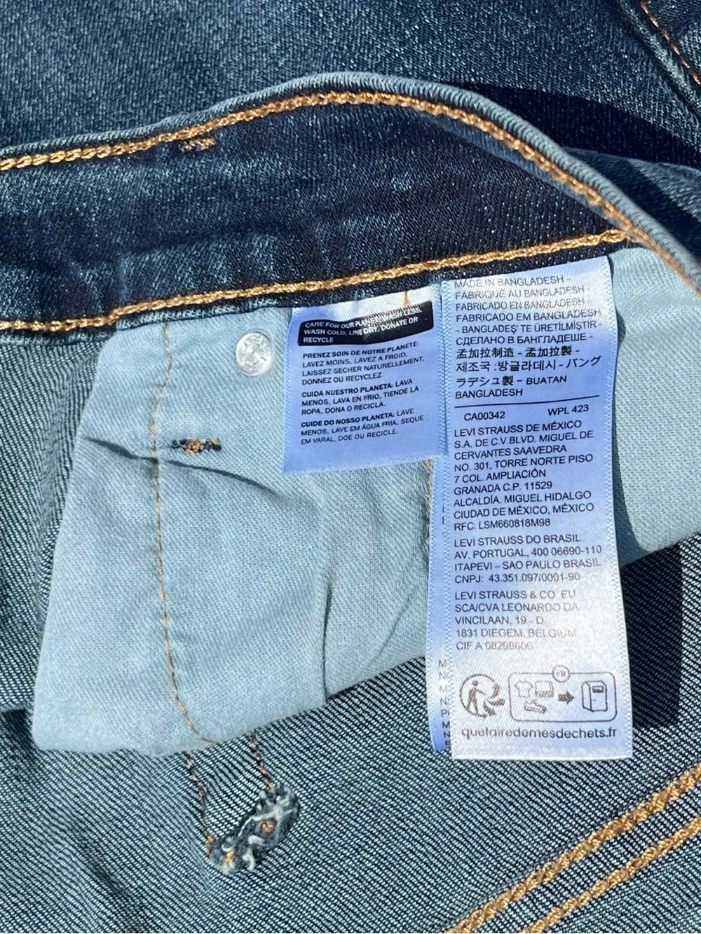 Levis 511 Jeans Mens 32x32 Blue Slim Straight Dark Wash Stretch Denim Workwear